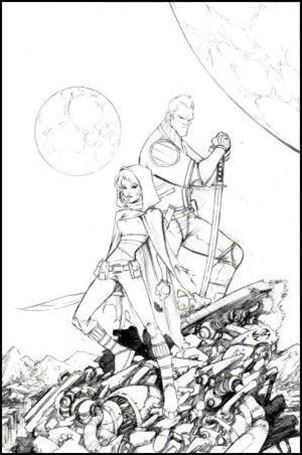 Higher Earth issue 1-G Joe Benitez 1:50 Sketch Cover