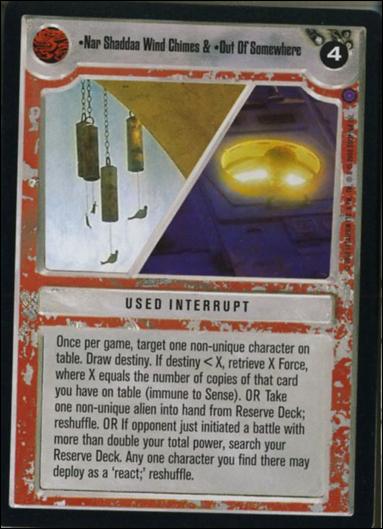 Star Wars: Reflections II: Expanding the Galaxy (Base Set) card 123 Nar Shaddaa Wind Chimes & Out Of Somewhere