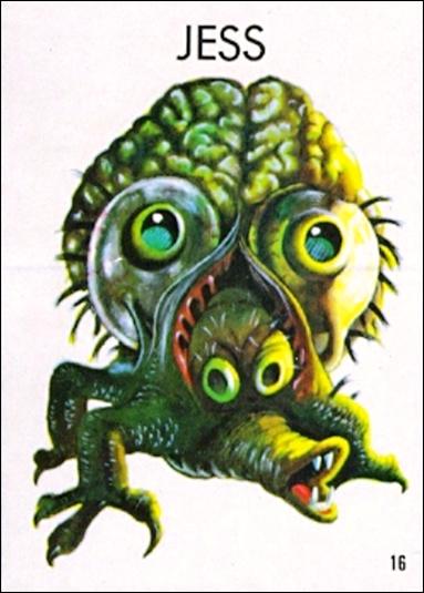 Ugly Stickers (1965) (Base Set) card 16-B Jess