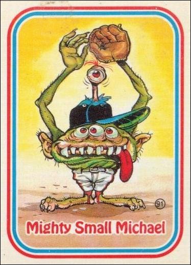 Awsome! All-Stars (Base Set) card 91-B Mighty Small Michael / Puzzle Back