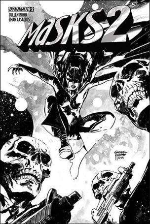 Masks 2 issue 2-G Gabriel Hardman 1:30 Black & White Cover