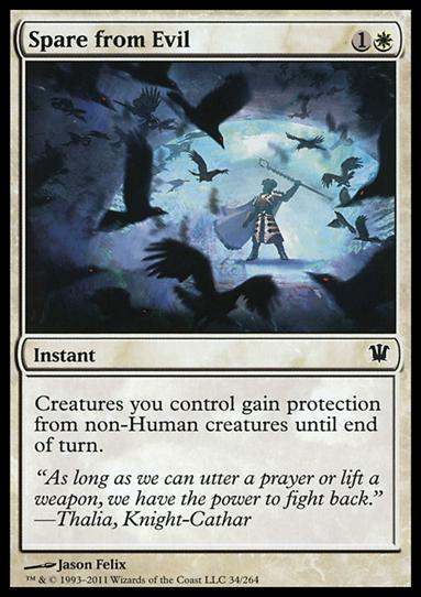 Magic the Gathering: Innistrad (Base Set) card 34 Spare from Evil