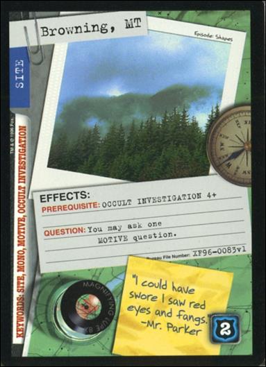 X-Files: Premiere Edition (Base Set) card XF96-0083v1 Browning, MT