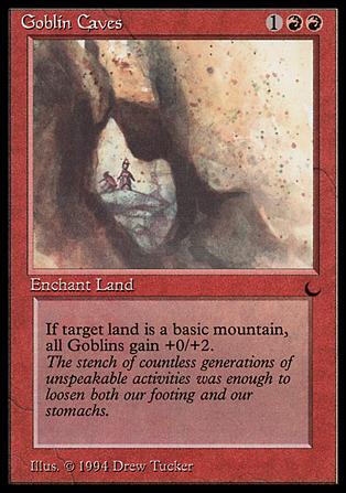Magic the Gathering: The Dark (Base Set) card 64 Goblin Caves