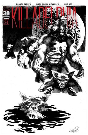 Killadelphia issue 24-E Kelley Jones 1:10 Black & White Cover