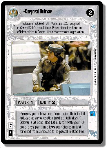 Star Wars: Endor Limited (Base Set) card 109 Corporal Delevar