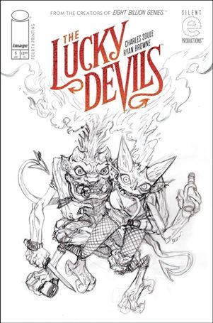 Lucky Devils issue 1-L Ryan Browne B&W Sketch Cover (Fourth Printing)