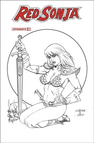 Red Sonja (2019) issue 26-L Joseph Michael Linsner 1:20 Black & White Cover