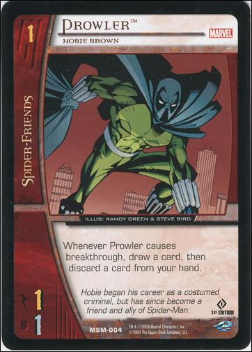 Web of Spider-Man VS System (Base Set) card 4 Prowler
