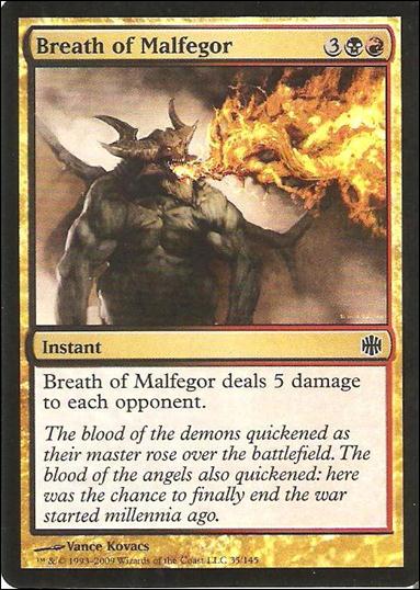Magic The Gathering: Alara Reborn (Base Set) card 35-B Breath of Malfegor (foil)