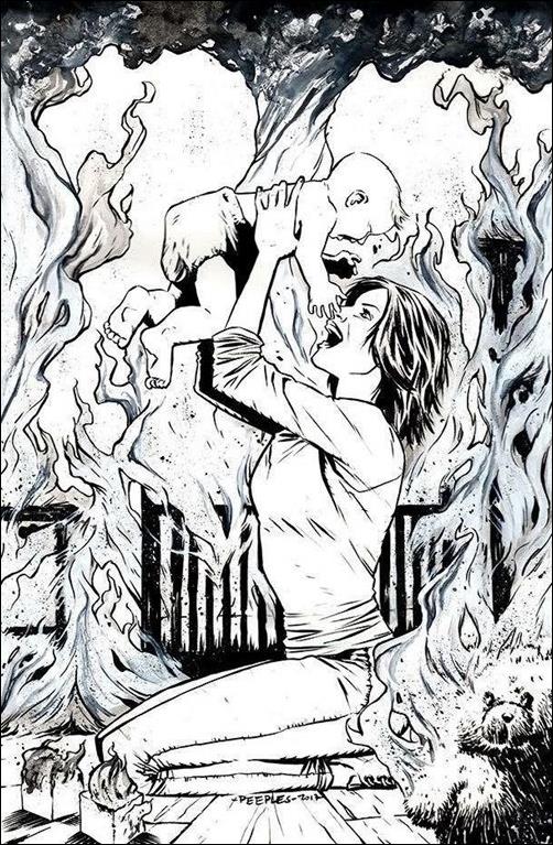Babyteeth issue 1-G Brent Peeples Unknown Comics B&W Cover 1/100