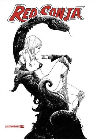 Red Sonja (2019) issue 13-M Jae Lee 1:20 Black and White Cover