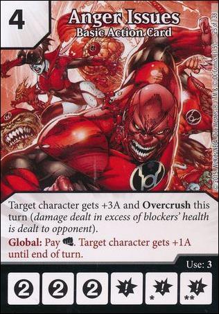 DC Comics Dice Masters Justice League  card 25 Anger Issues Basic Action Card