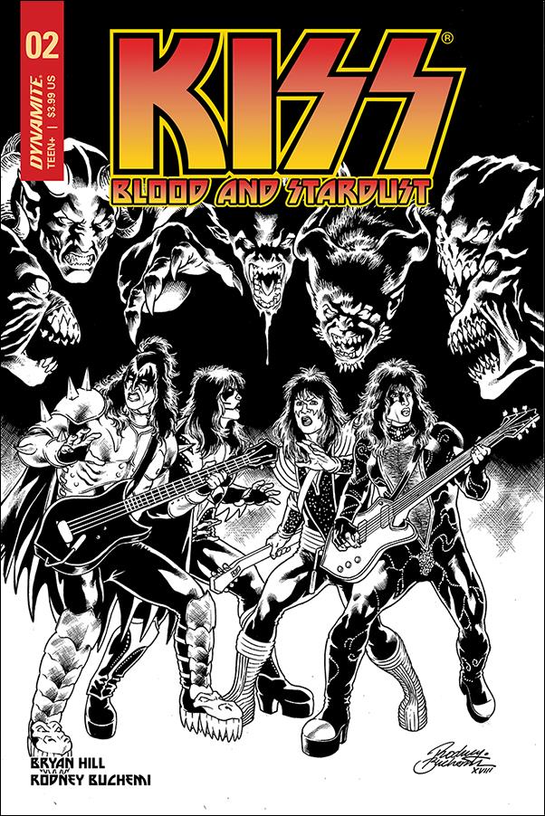 Kiss: Blood and Stardust issue 2-E Rodney Buchemi 1:10 Black & White Cover