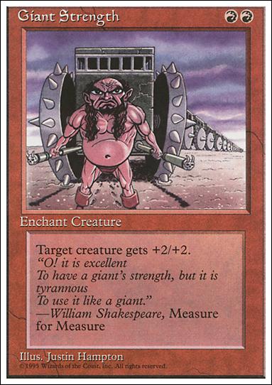 Magic the Gathering: 4th Edition (Base Set) card 196 Giant Strength