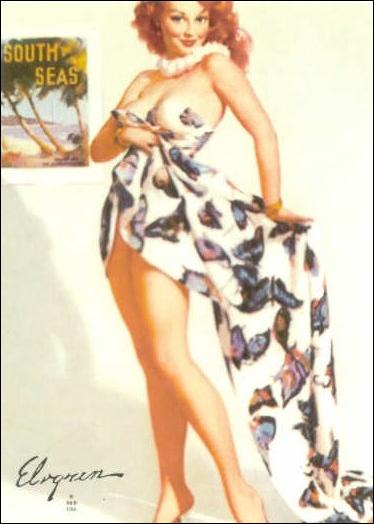 Elvgren's Calendar Pinups (Base Set) card 74 Fit to be Tied