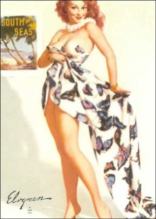 Elvgren's Calendar Pinups (Base Set) card 74 Fit to be Tied