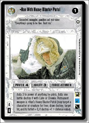 Star Wars: Enhanced Premiere (Base Set) card 3 Han With Heavy Blaster Pistol