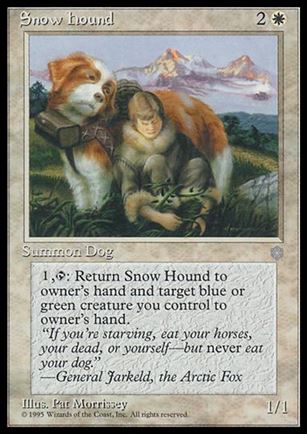Magic the Gathering: Ice Age (Base Set) card 53 Snow Hound