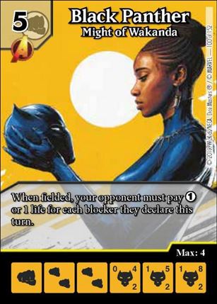 Marvel Dice Masters  Avengers Infinity Gauntlet card 100 Black Panther: Might of Wakanda