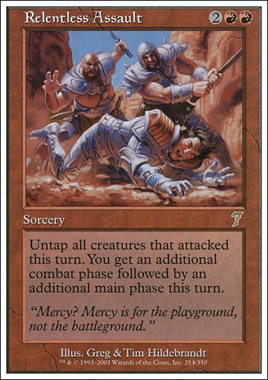 Magic the Gathering: 7th Edition (Base Set) card 214 Relentless Assault