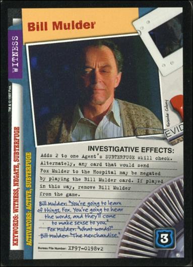 X-Files: The Truth Is Out There (Base Set) card XF97-0198v2 Bill Mulder