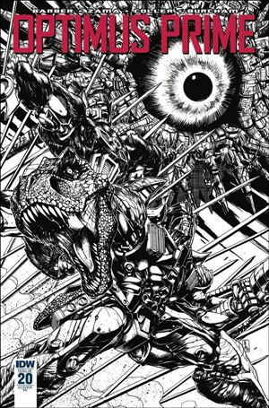 Optimus Prime issue 20-C Kei Zama 1:10 Black and White Cover