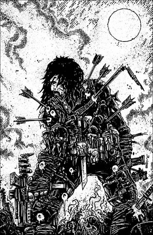 BRZRKR issue 10-H Kevin Eastman Black and White 1:100 Cover