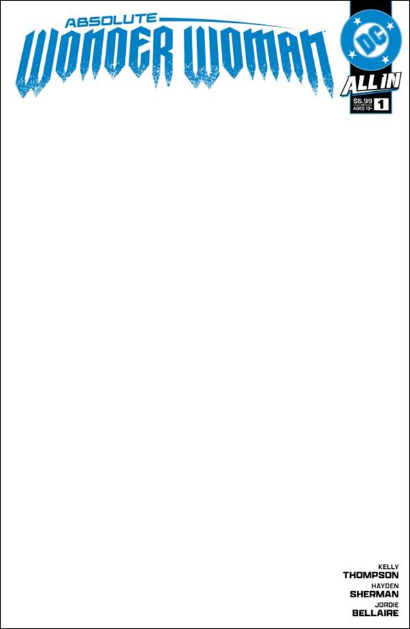 Absolute Wonder Woman issue 1-I Blank/Sketch Cardstock Cover