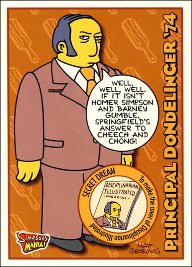 Simpsons Mania! (Base Set) card 34 Principal Dondelinger '74