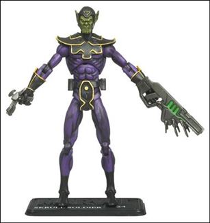 Marvel Universe (Series 2) figure 024-C Skrull Soldier (English Language Base) - Loose