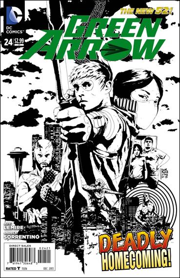 Green Arrow (2011) issue 24-B 1:25 Black and White Cover