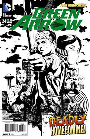 Green Arrow (2011) issue 24-B 1:25 Black and White Cover