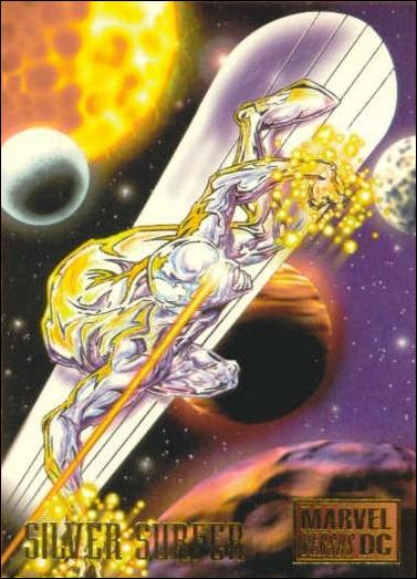DC Versus Marvel / Marvel Versus DC (Base Set) card 9 Silver Surfer