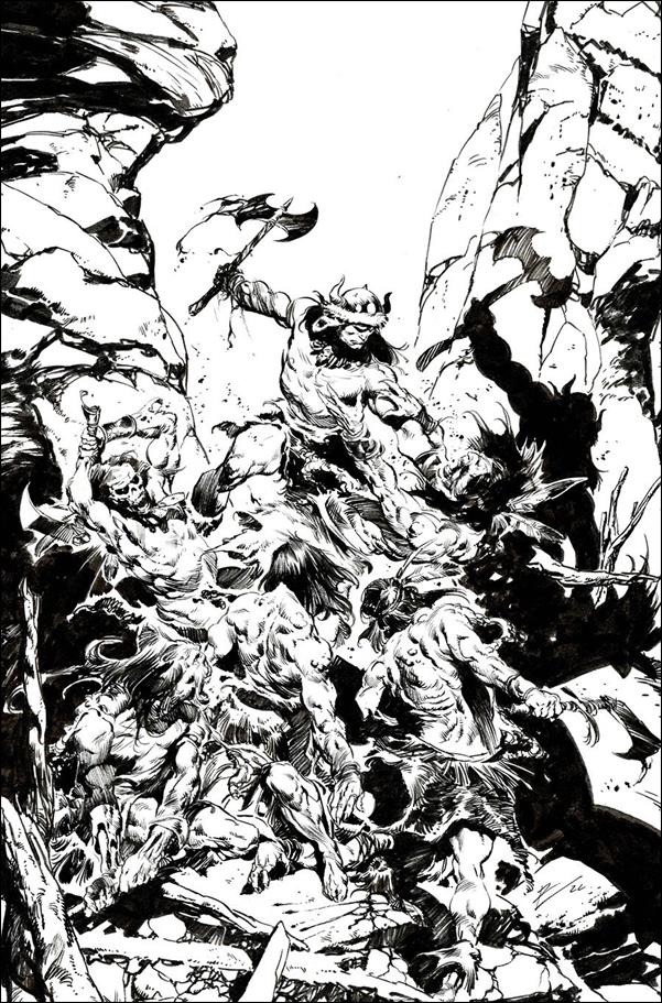 Conan the Barbarian (2023) issue 1-J Roberto de la Torre 1:10 B&W Virgin Cover