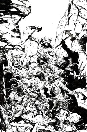 Conan the Barbarian (2023) issue 1-J Roberto de la Torre 1:10 B&W Virgin Cover