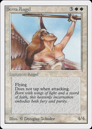 Magic the Gathering: Unlimited (Base Set) card 40 Serra Angel