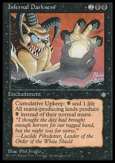 Magic the Gathering: Ice Age (Base Set) card 135 Infernal Darkness
