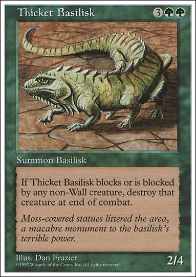 Magic the Gathering: 5th Edition (Base Set) card 331 Thicket Basilisk