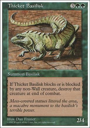 Magic the Gathering: 5th Edition (Base Set) card 331 Thicket Basilisk