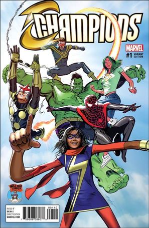 Champions (2016) issue 1-VL Mike Mayhew Mile High Comics Cover