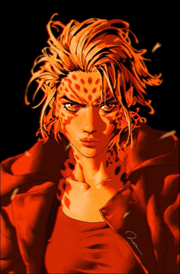 Cheetah and Cheshire Rob the Justice League issue 1-D Gerald Parel Foil Cardstock Cover