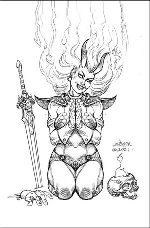 Hell Sonja issue 1-L Joseph Michael Linsner 1:15 B&W Virgin Cover