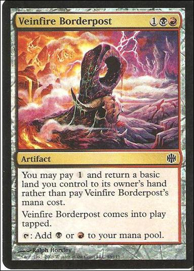 Magic The Gathering: Alara Reborn (Base Set) card 48-B Veinfire Borderpost (foil)
