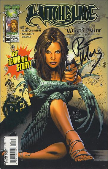 Witchblade (1995) issue 80-E DF G Land Green Foil Cover (signed Ron Marz) 1/99