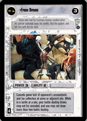 Star Wars: Coruscant Limited (Base Set) card 94 Freon Drevan