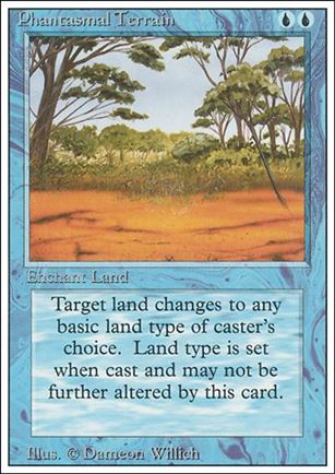 Magic the Gathering: Revised (Base Set) card 70 Phantasmal Terrain
