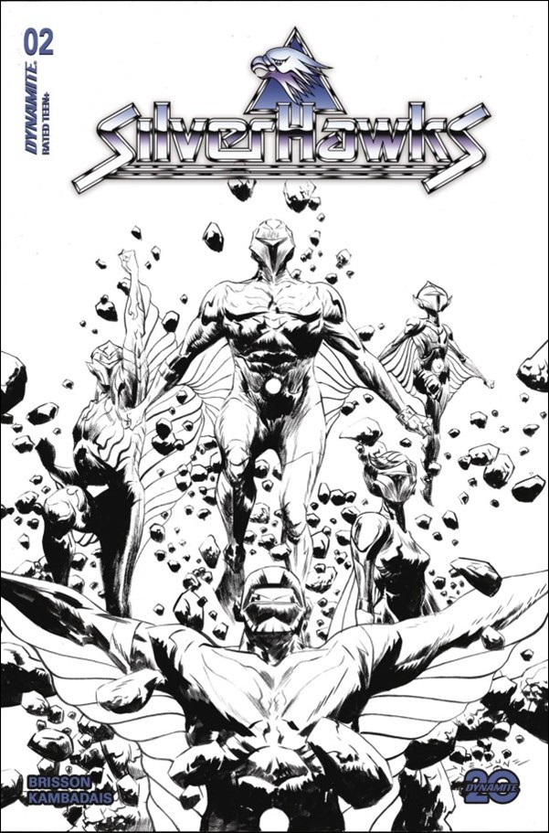 Silverhawks (2025) issue 2-Q Jae Lee B&W 1:15 Cover