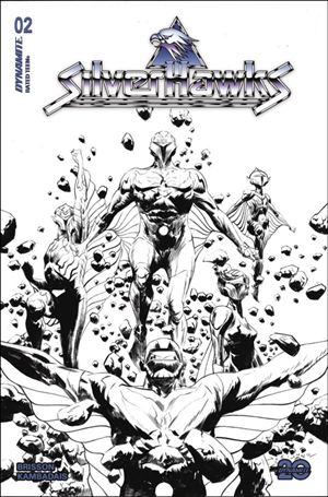 Silverhawks (2025) issue 2-Q Jae Lee B&W 1:15 Cover