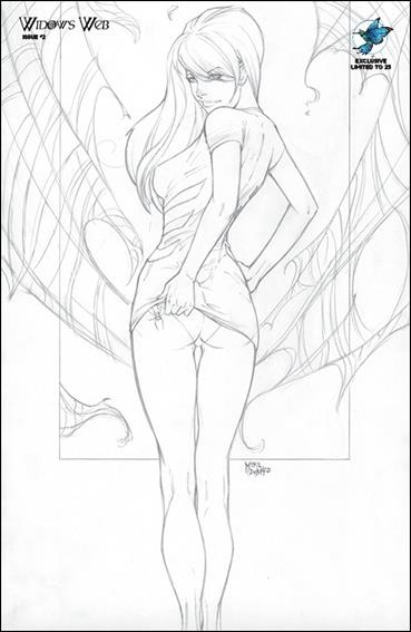 Widow's Web issue 2-K Mike DeBalfo Extinction Edition Sketch Cover 1/25